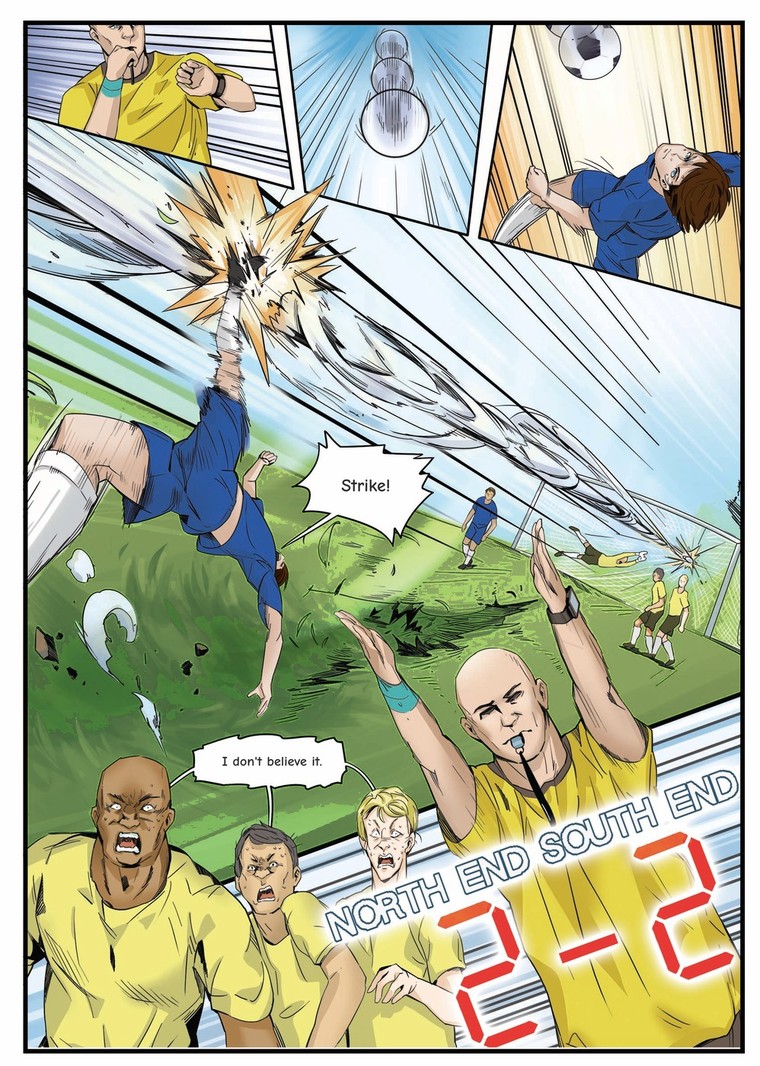 The winning moment — a page from the personalised AFC Wimbledon book