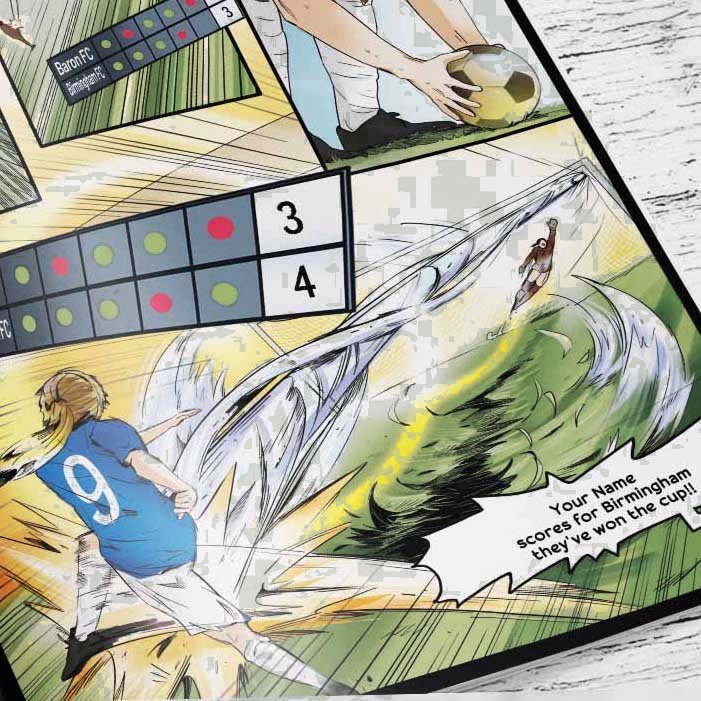 Playing in the cup final — a page from the personalised Birmingham City book
