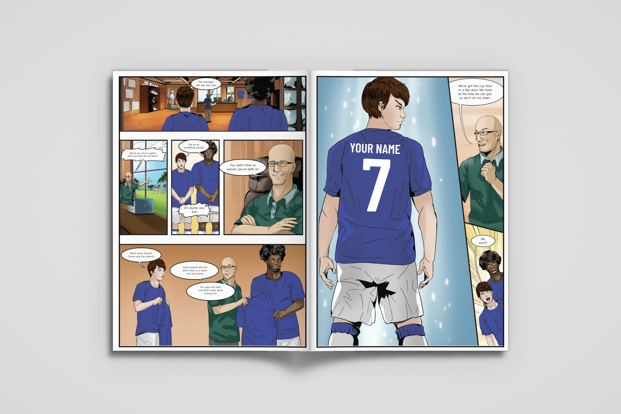 The winning moment — a page from the personalised Birmingham City book
