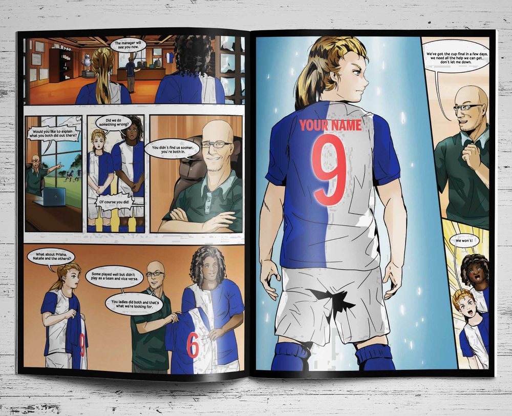 Your child gets scouted by Blackburn Rovers — a page from the personalised book