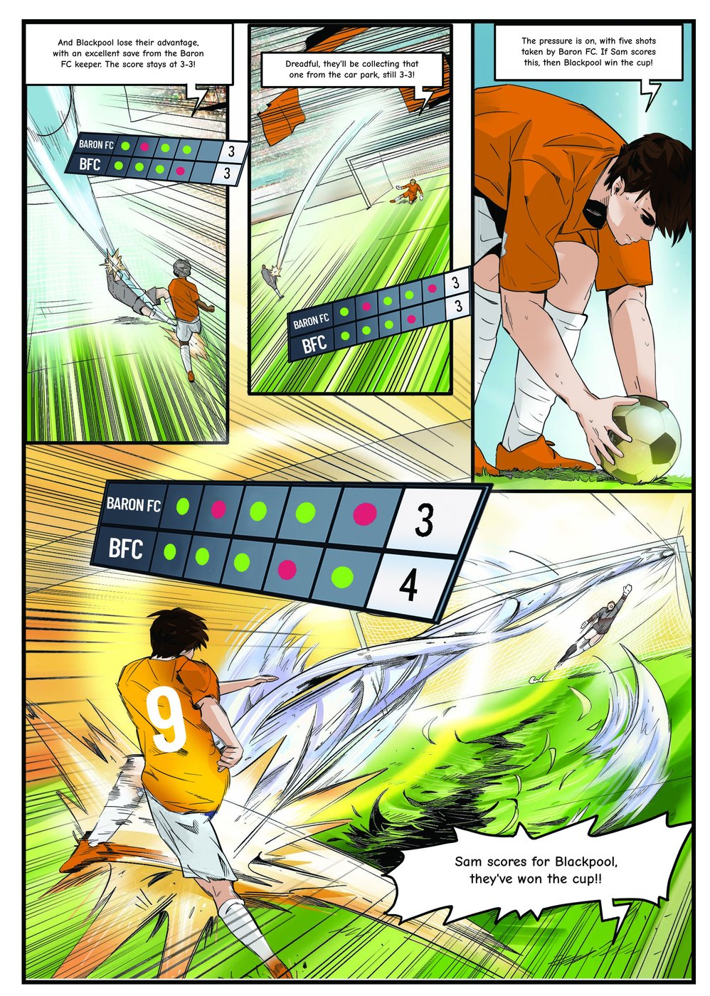 A page from inside the personalised Blackpool book