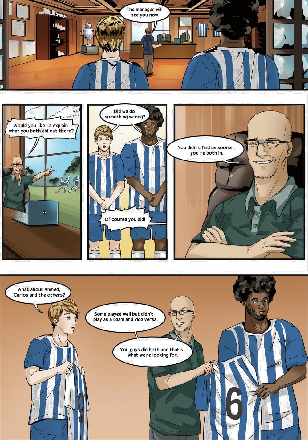 A page from inside the personalised Brighton & Hove Albion book