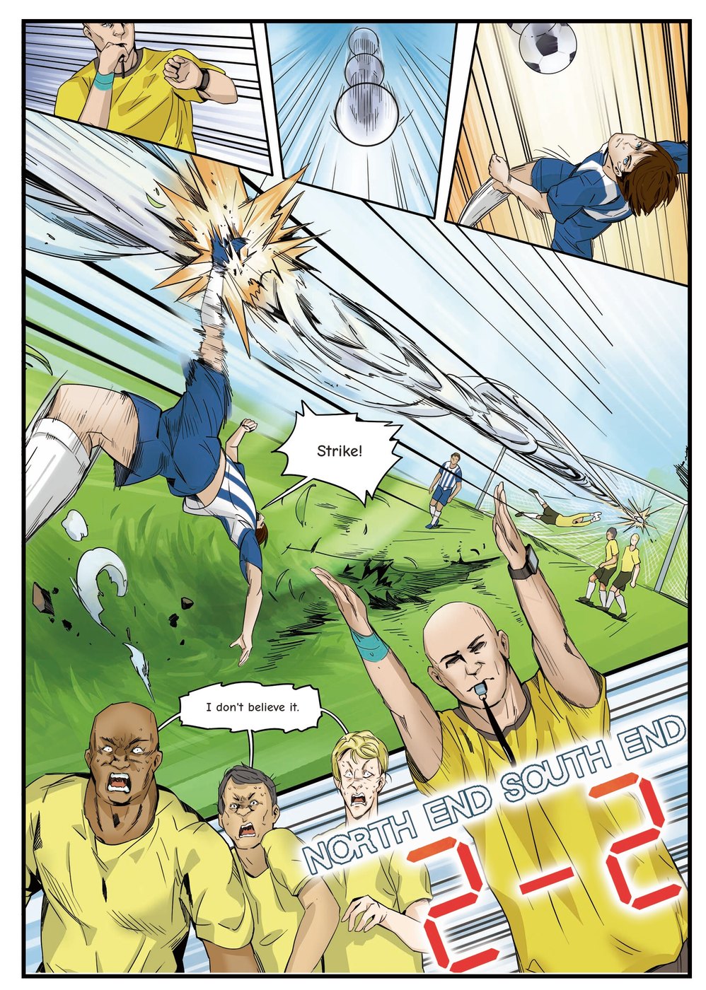 The winning moment — a page from the personalised Brighton & Hove Albion book