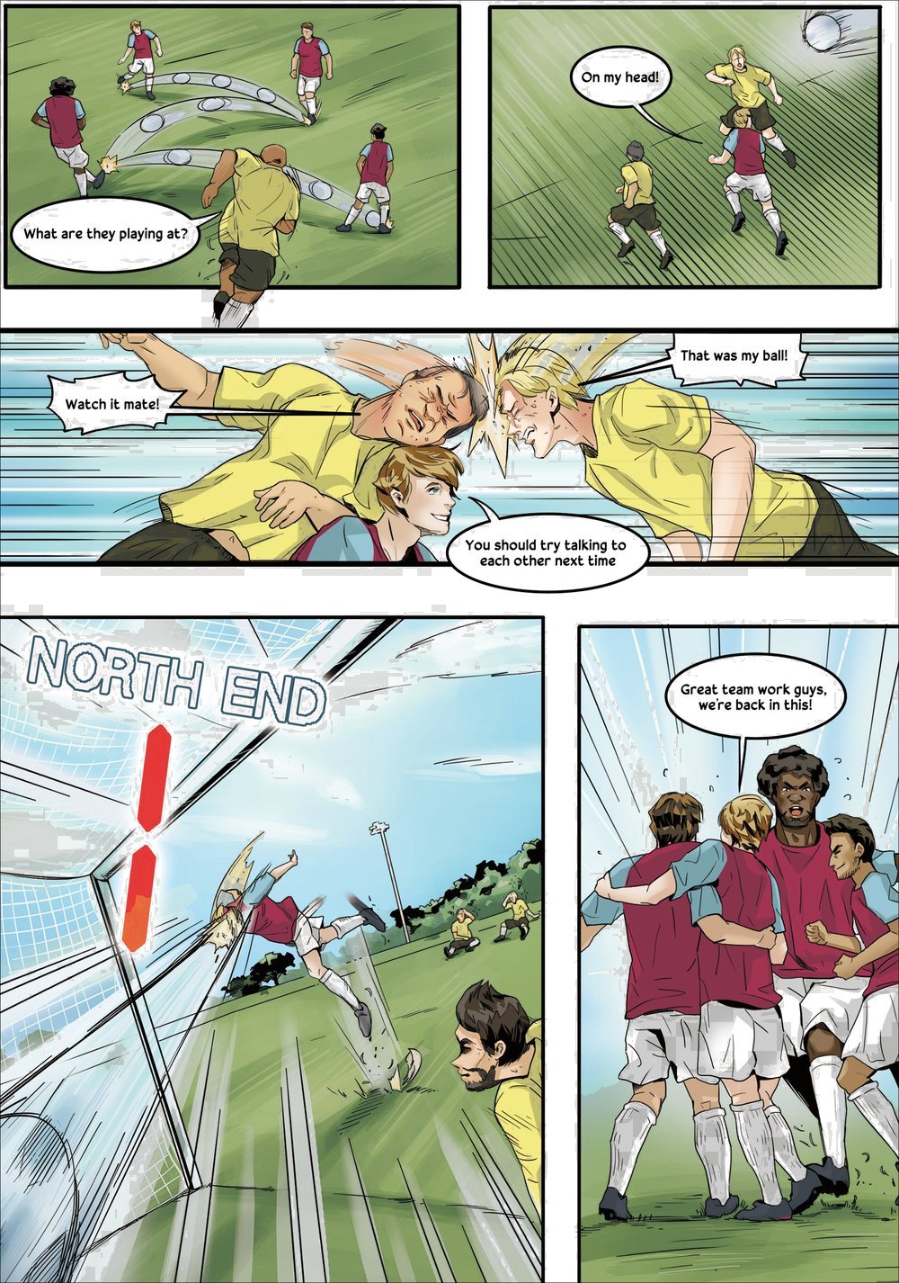 A page from inside the personalised Burnley book