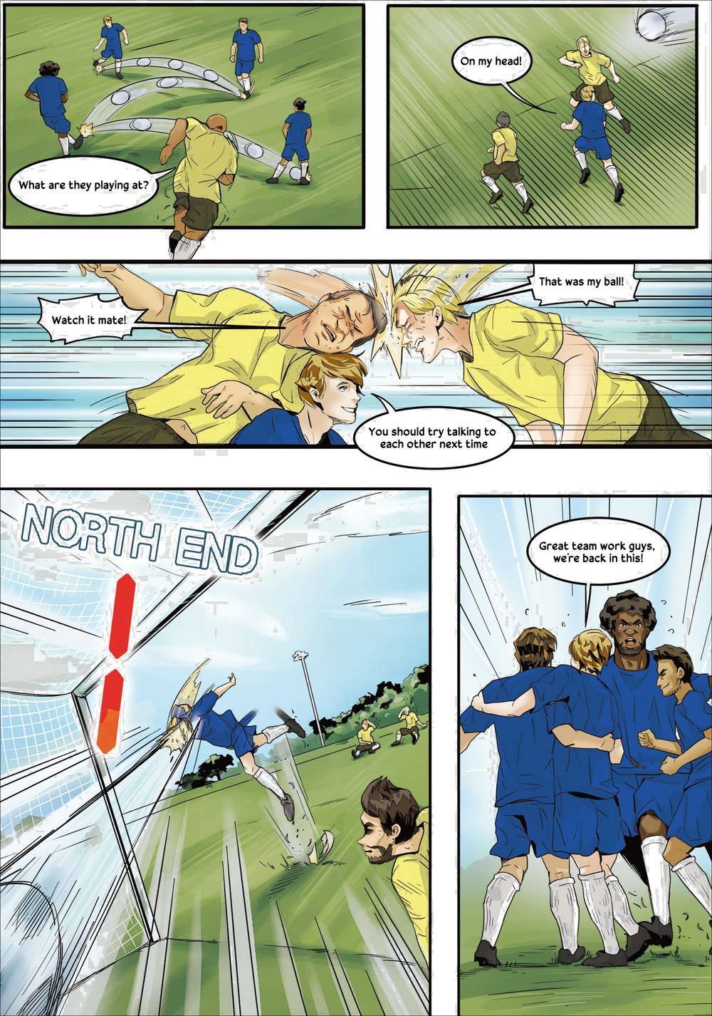 A page from inside the personalised Chelsea book