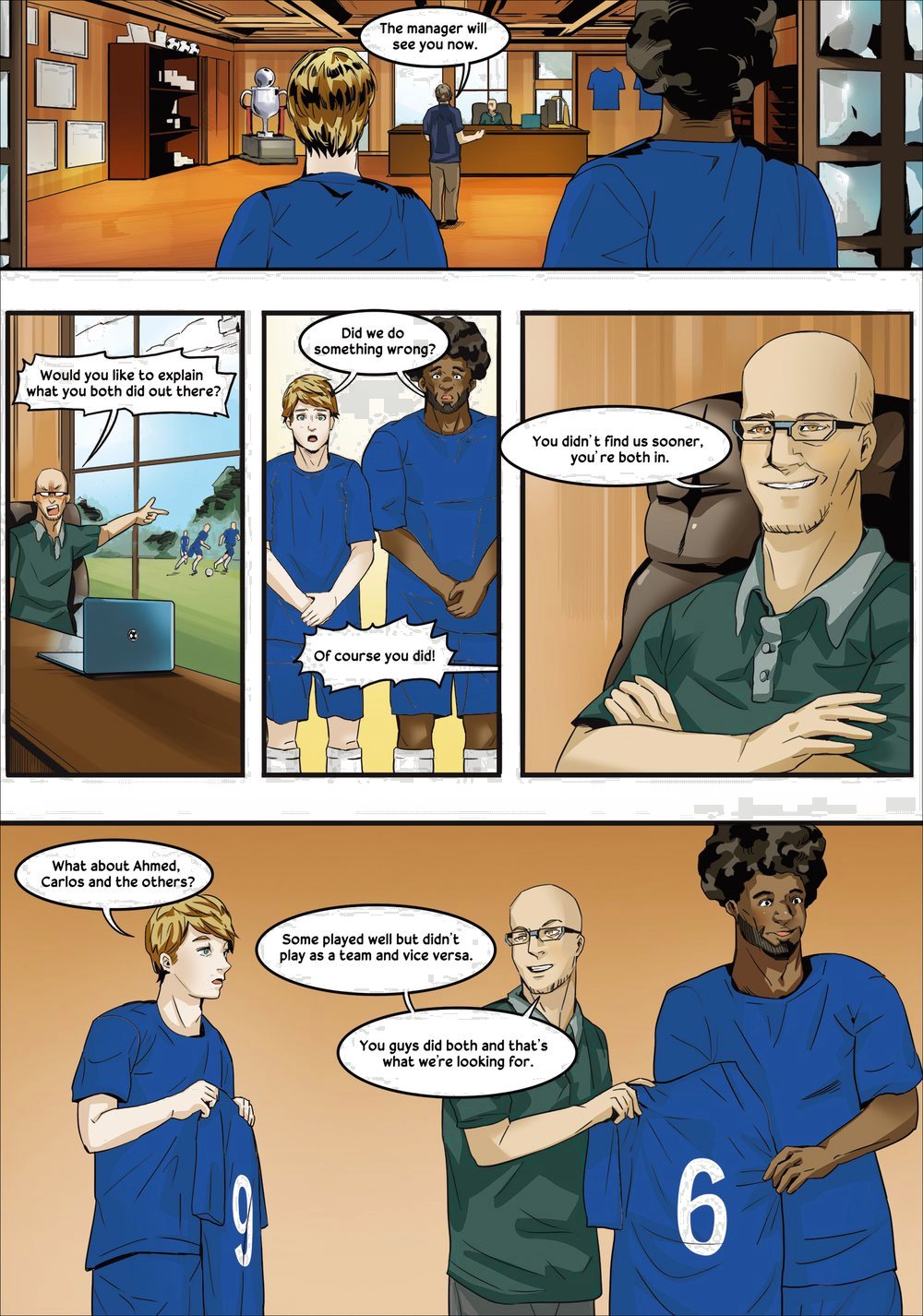A page from inside the personalised Chelsea book