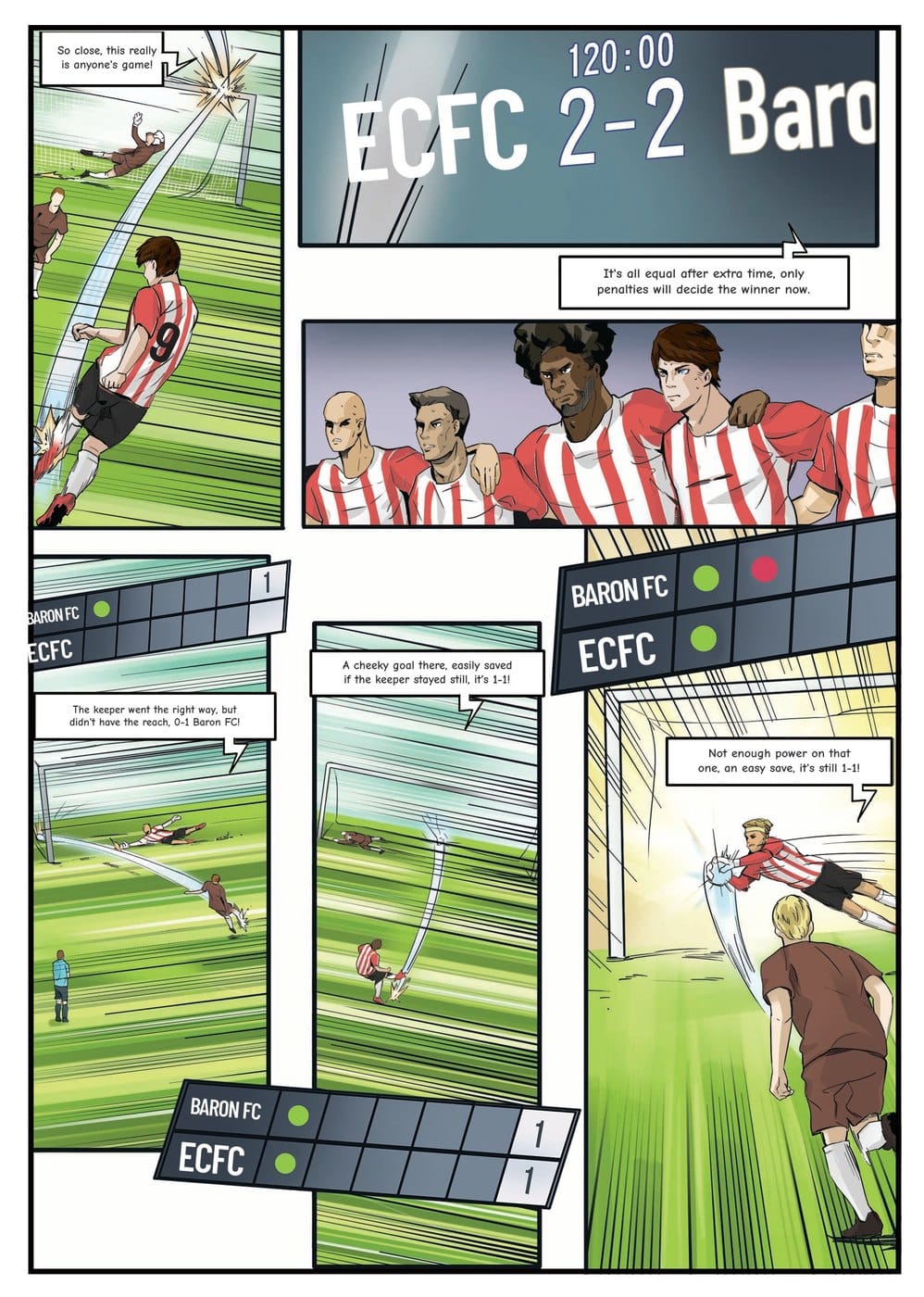 A page from inside the personalised Exeter City book