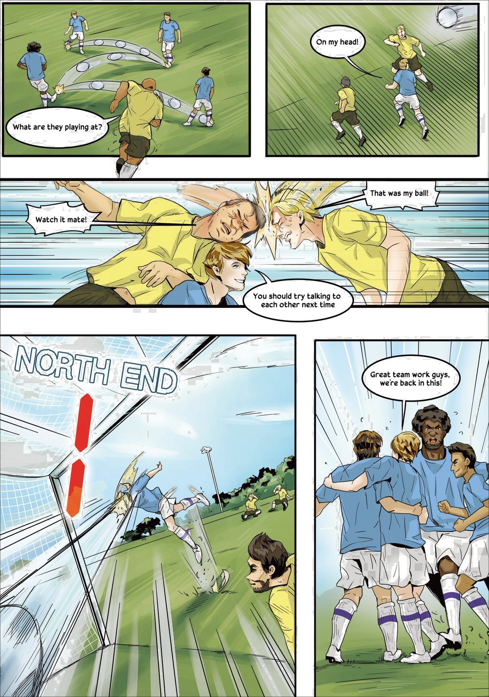 A page from inside the personalised Manchester City book
