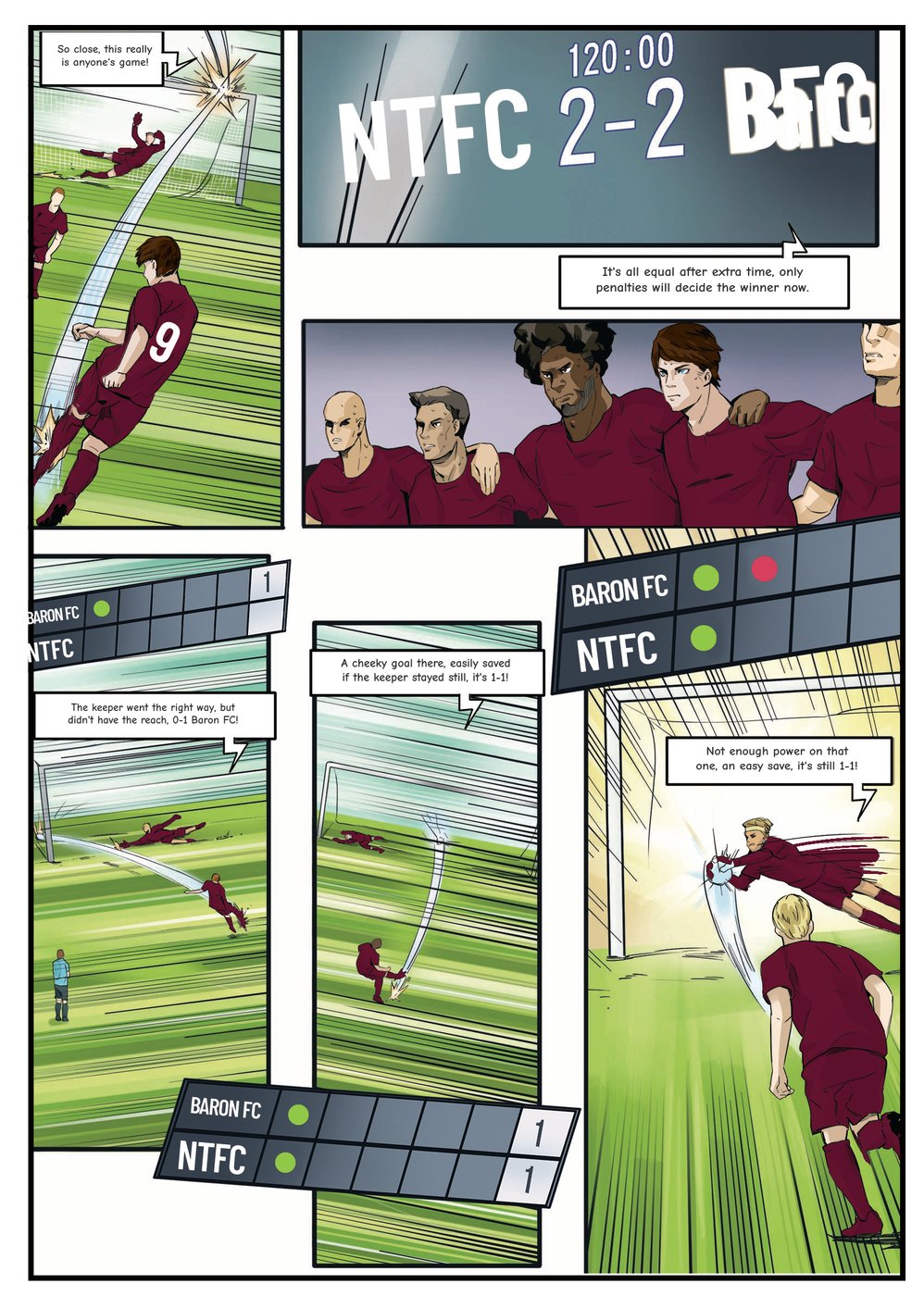 A page from inside the personalised Northampton Town book