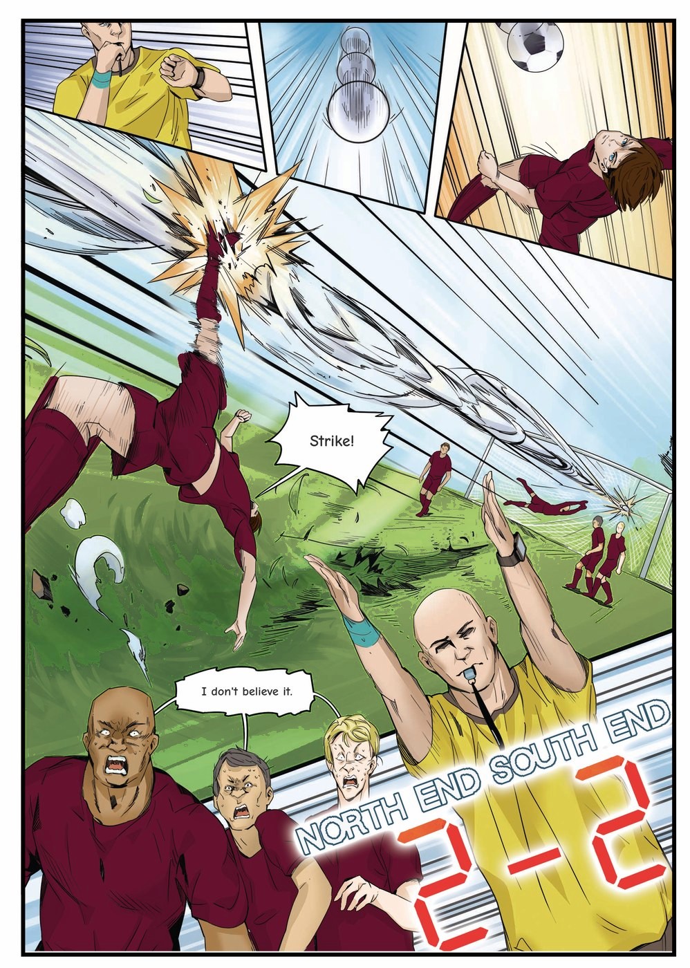 A page from inside the personalised Northampton Town book