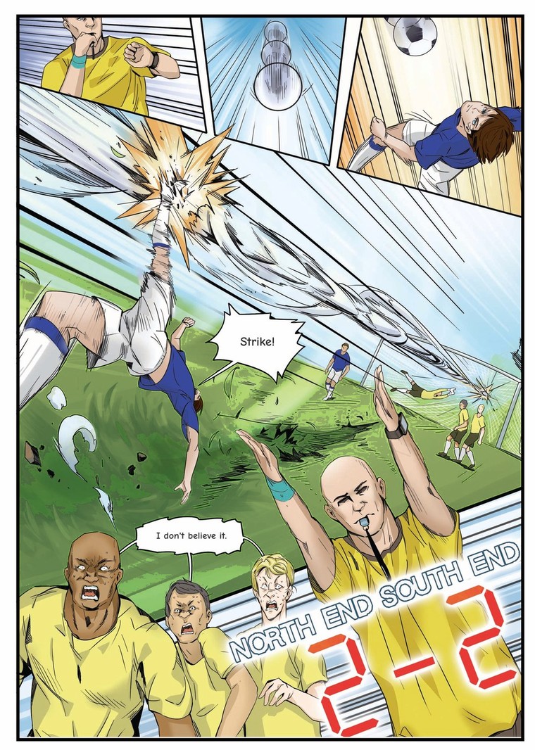 A page from inside the personalised Peterborough United book