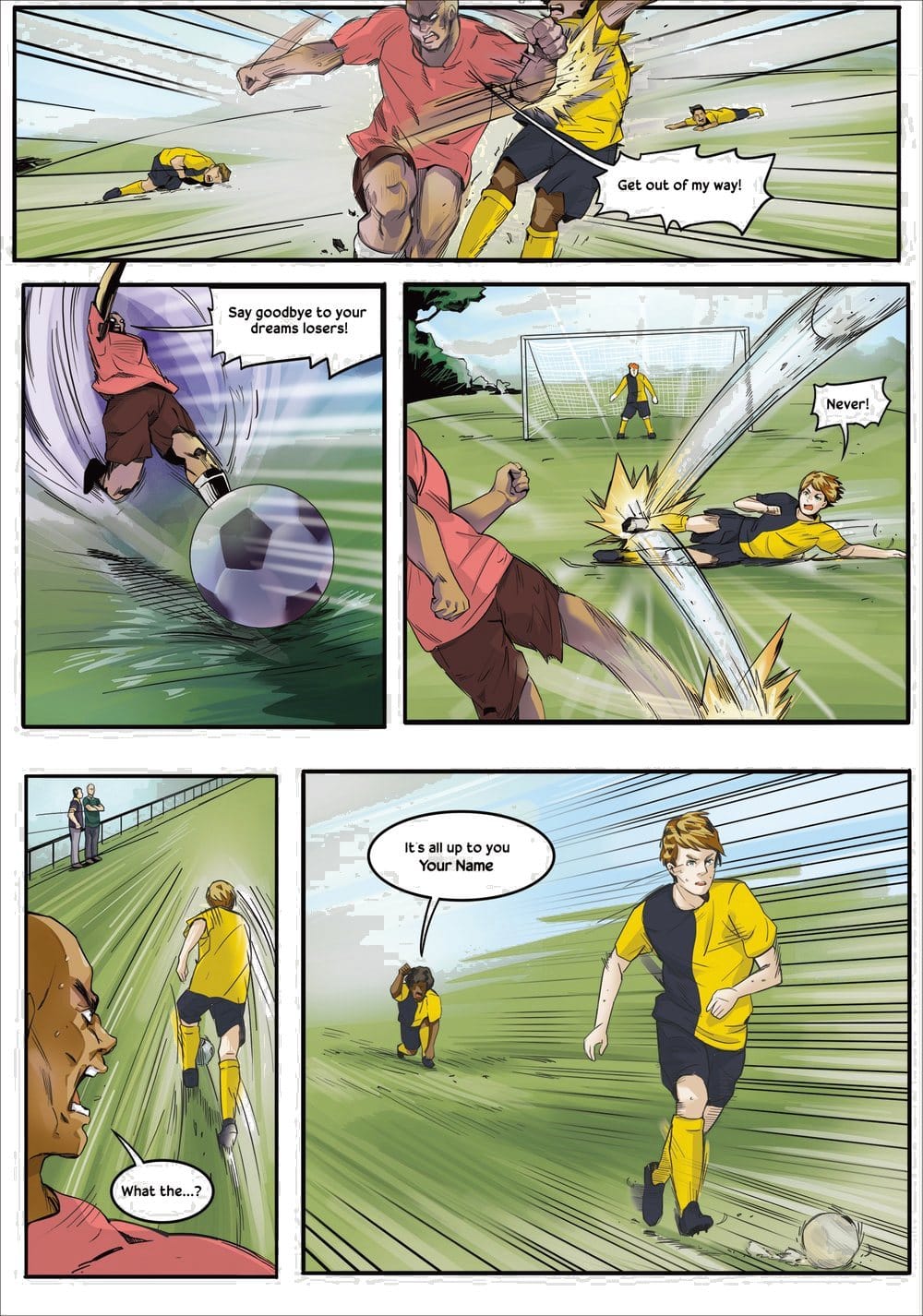 A page from inside the personalised Watford book