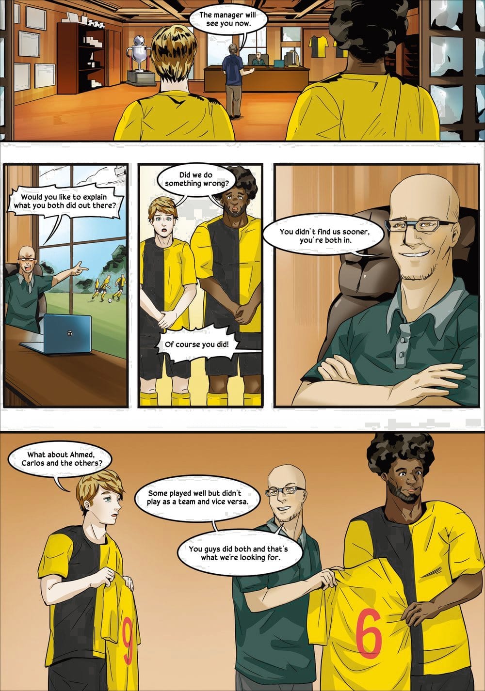 A page from inside the personalised Watford book