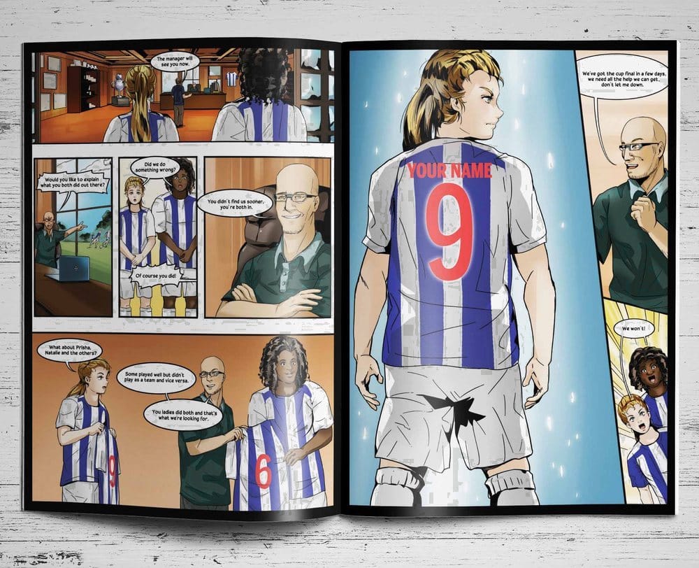 A page from inside the personalised West Bromwich Albion book