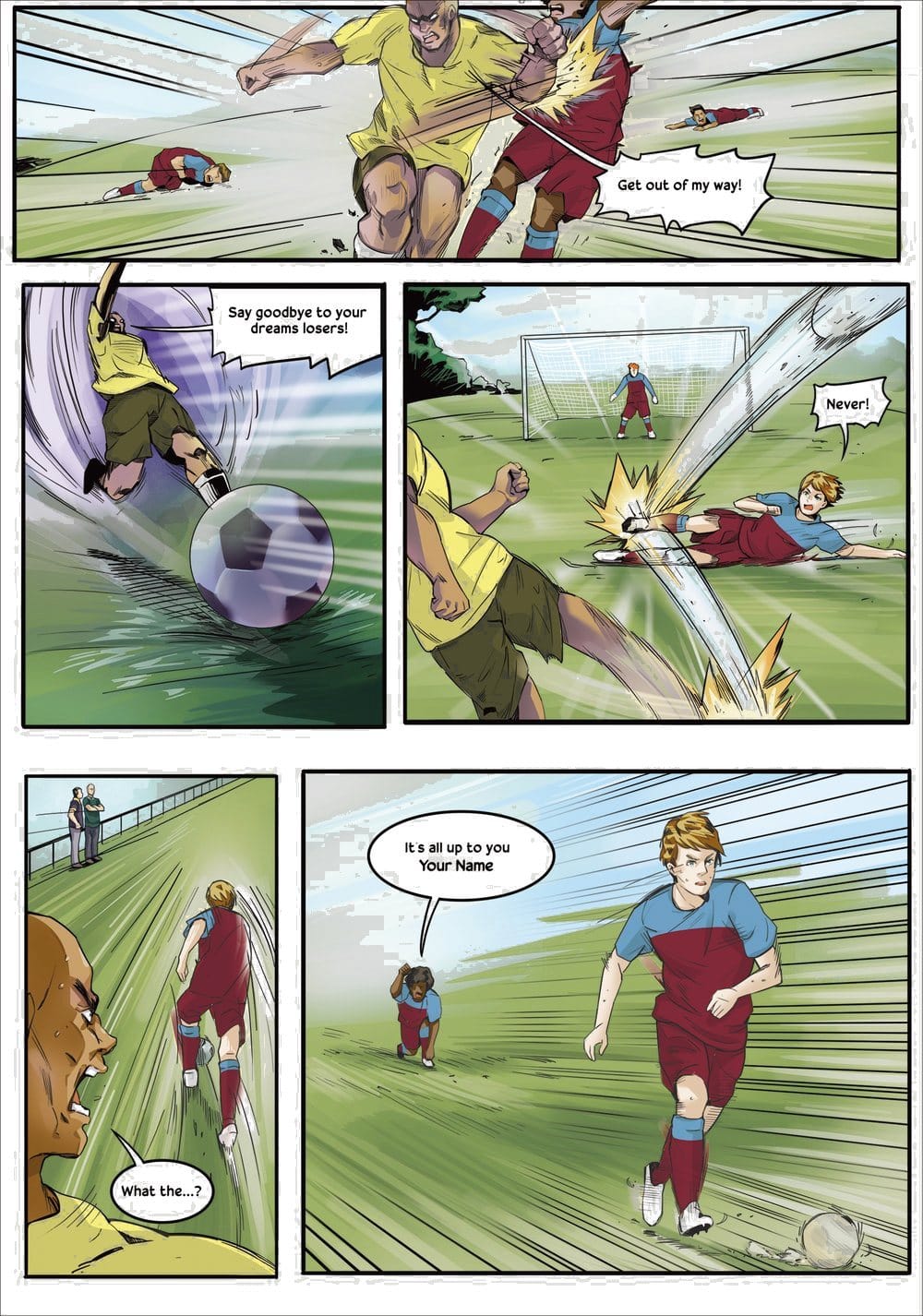 Playing in the cup final — a page from the personalised West Ham United book