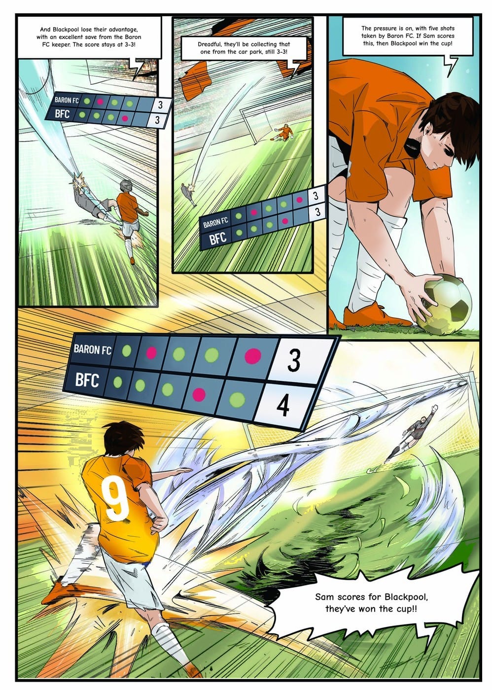 Playing in the cup final — a page from the personalised Blackpool book