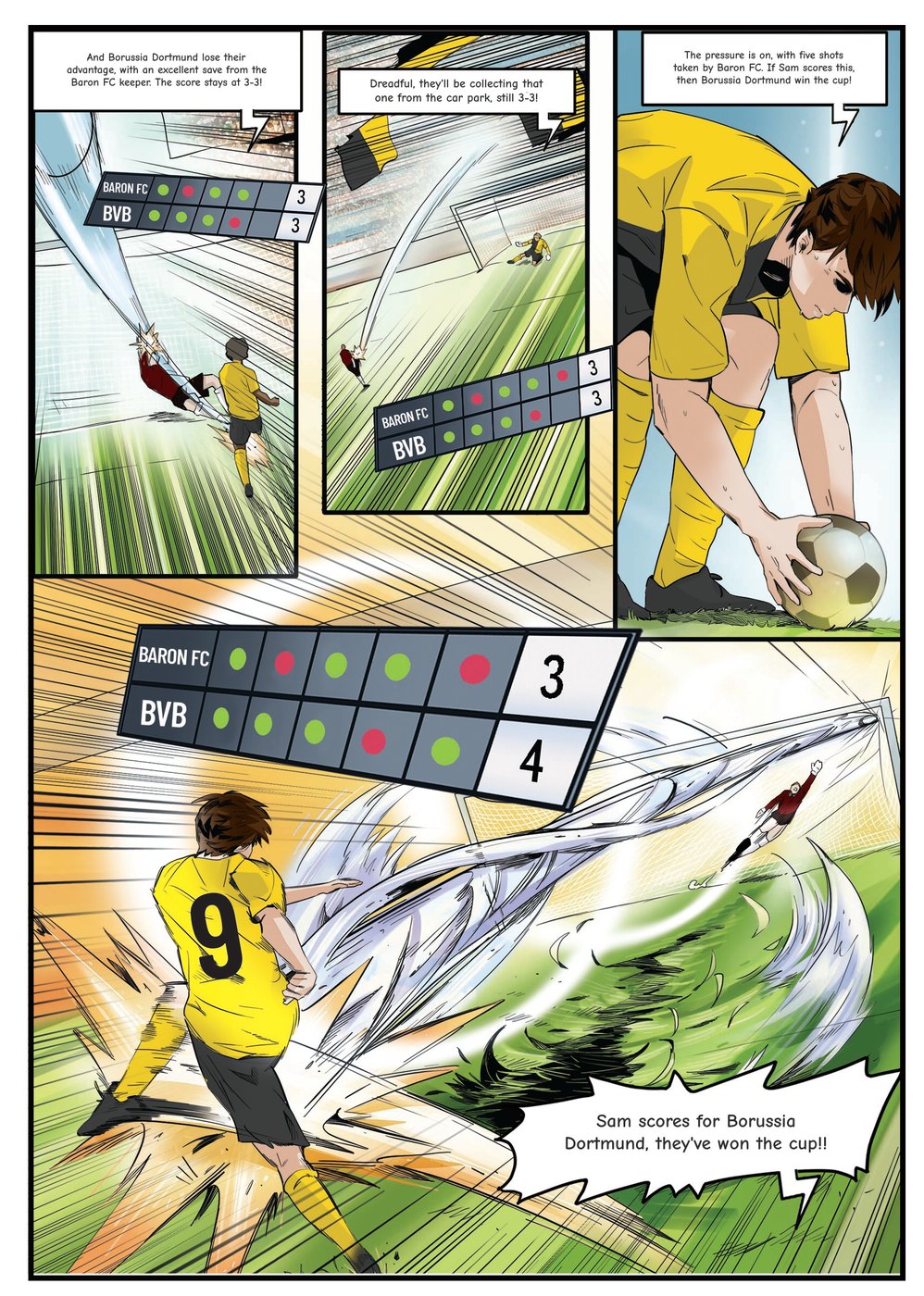A page from inside the personalised Borussia Dortmund book