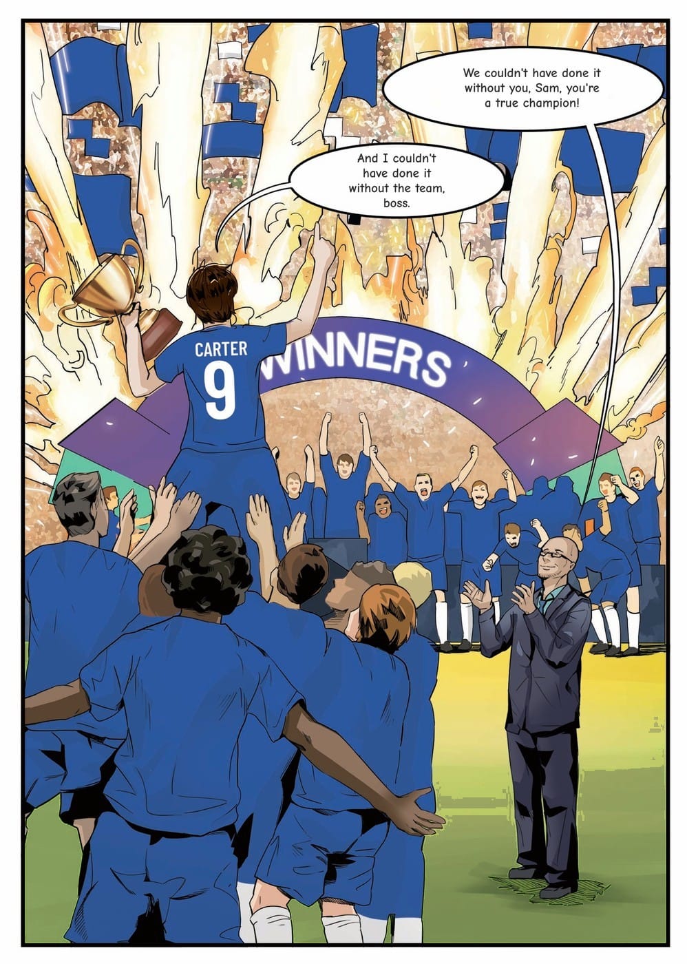 The winning moment — a page from the personalised Cardiff City book