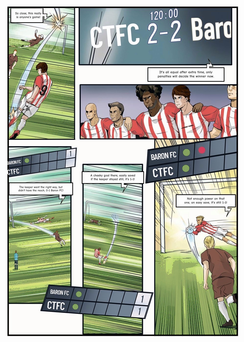A page from inside the personalised Cheltenham Town book