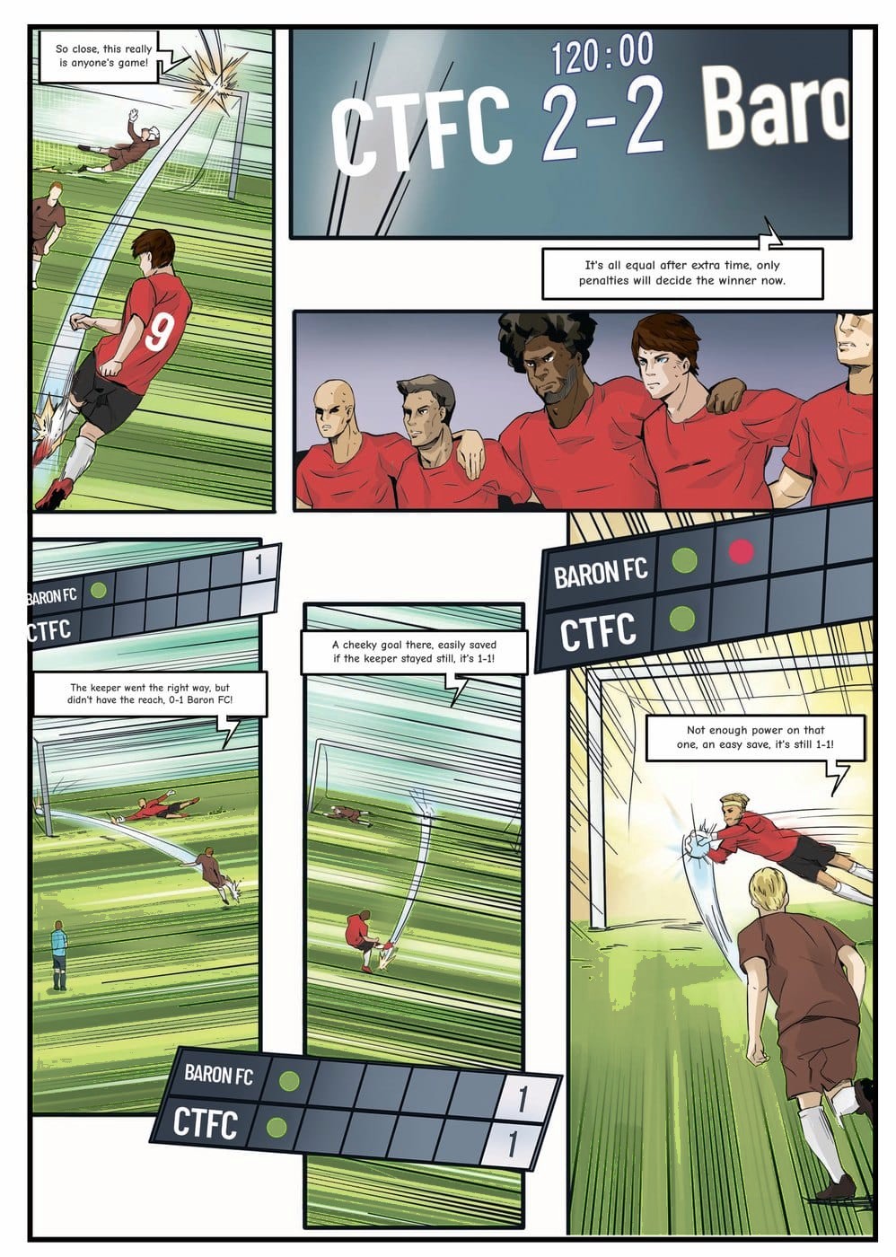 A page from inside the personalised Crawley Town book