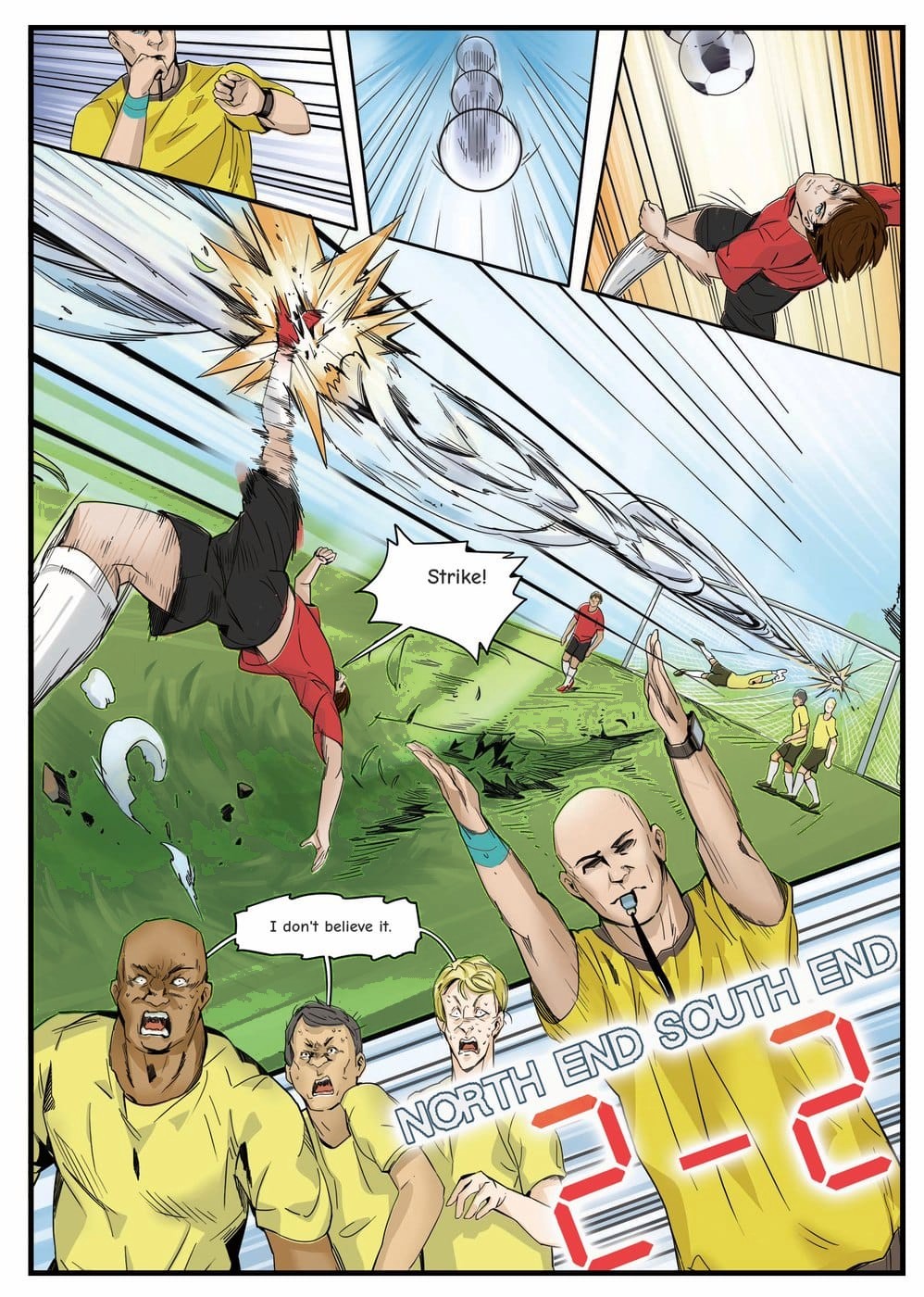 A page from inside the personalised Crawley Town book