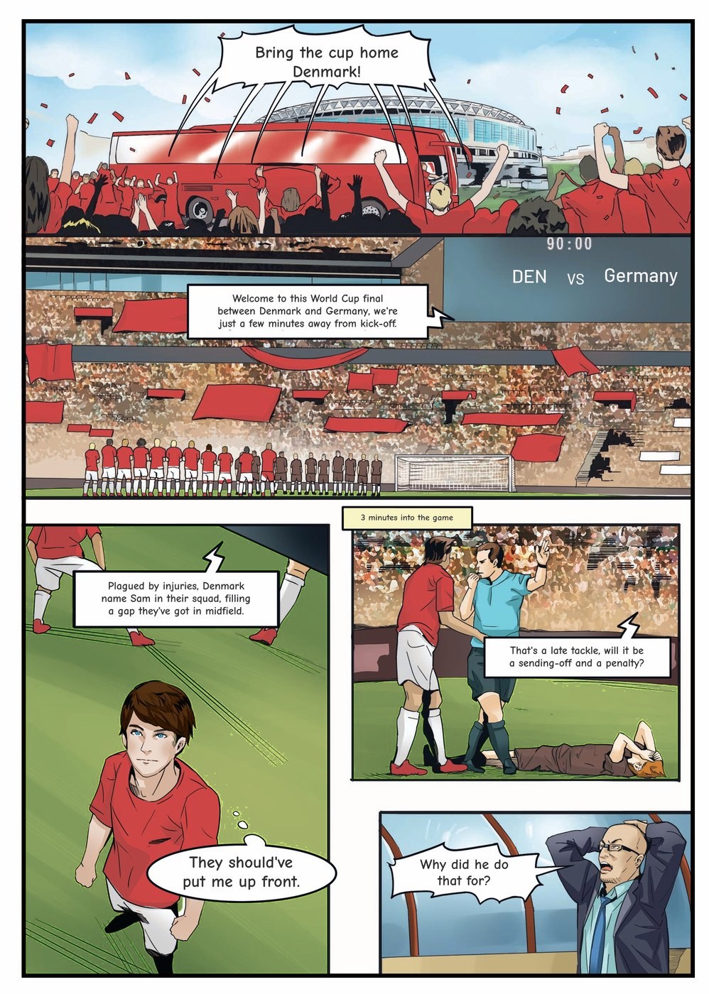 A page from inside the personalised Denmark book