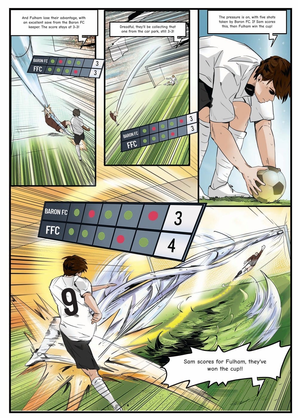 Playing in the cup final — a page from the personalised Fulham book