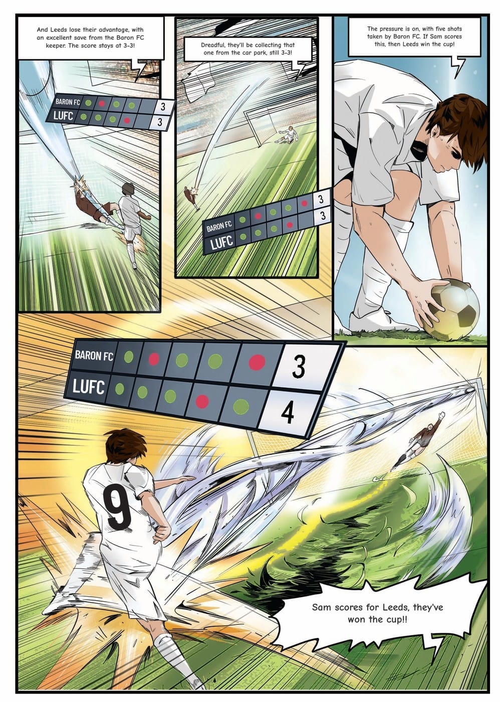 Playing in the cup final — a page from the personalised Leeds United book