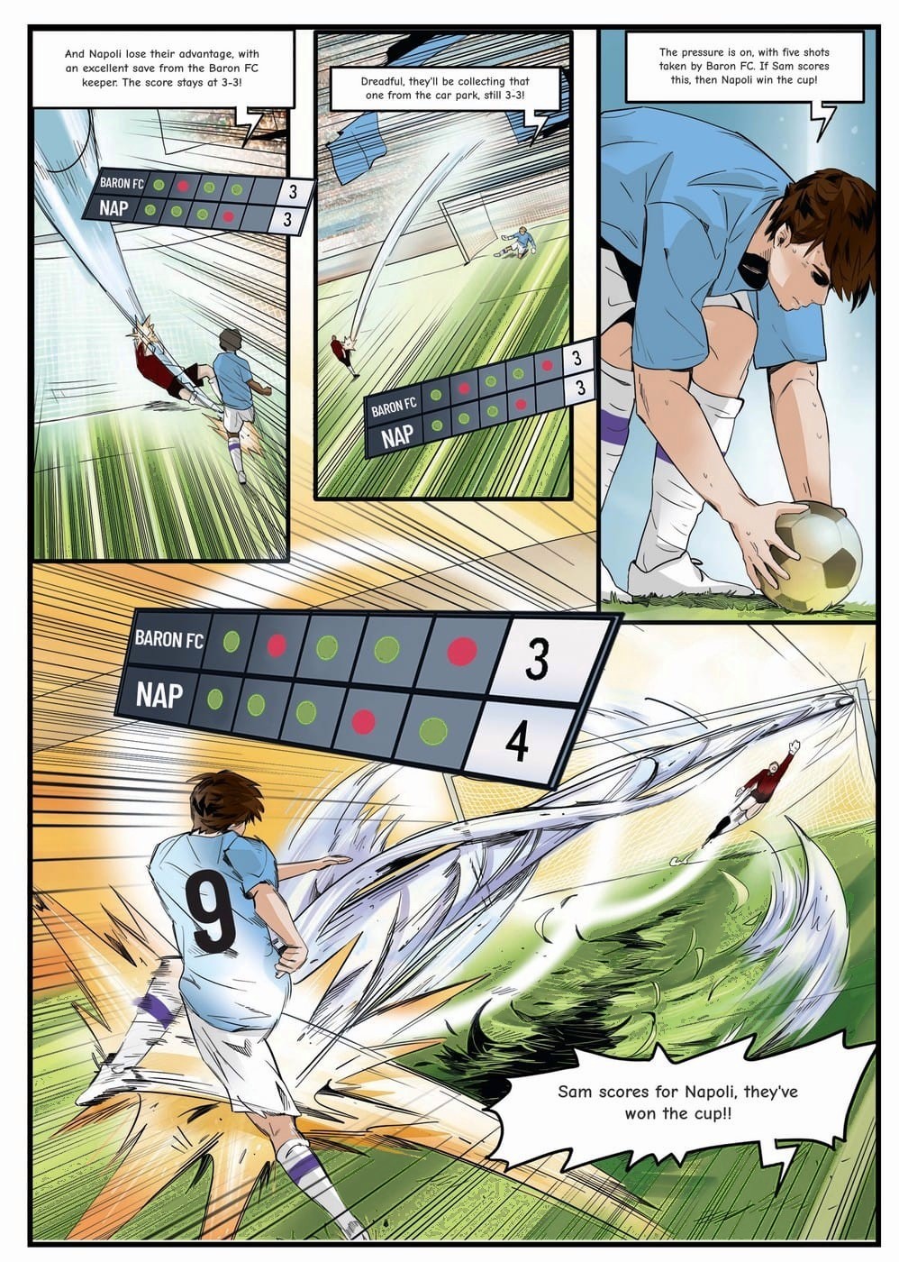 Playing in the cup final — a page from the personalised Napoli book