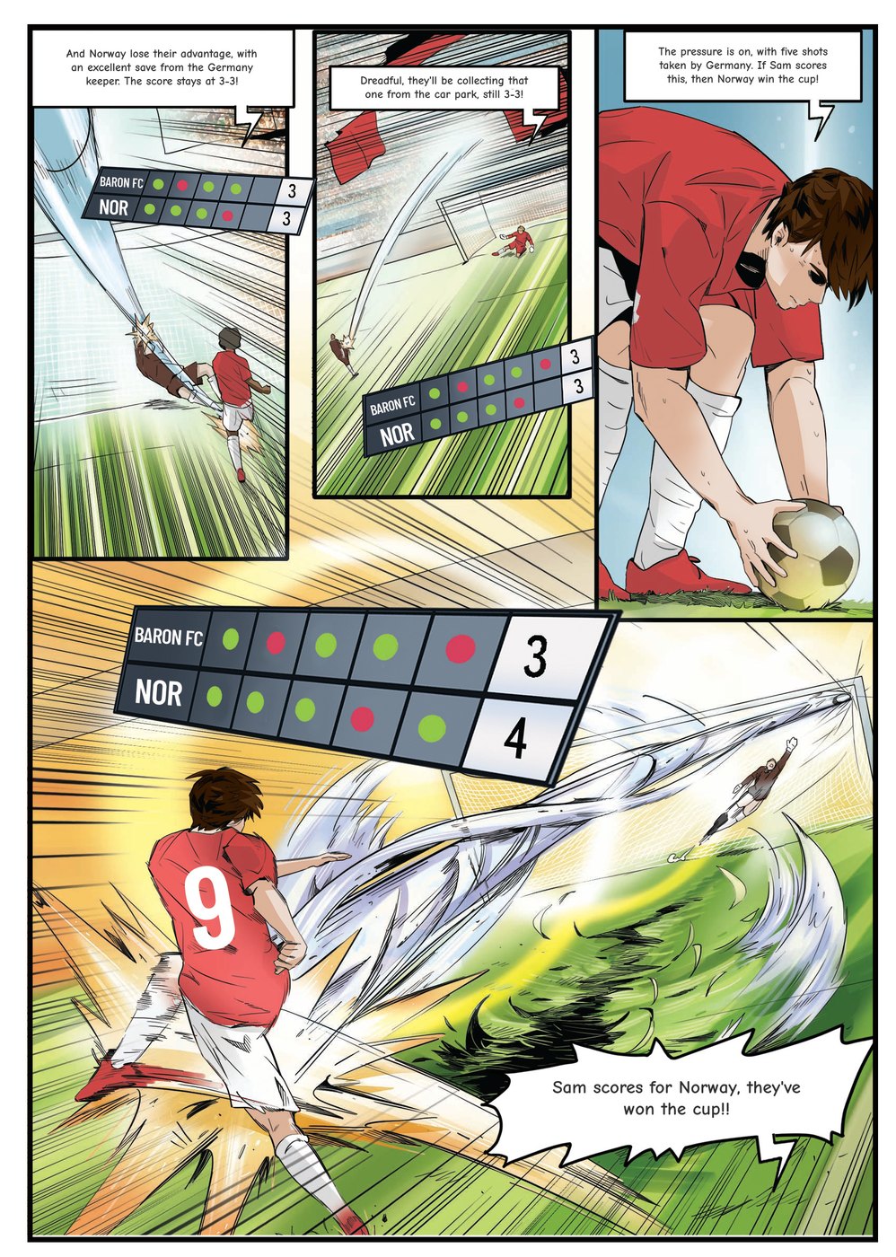 A page from inside the personalised Norway book