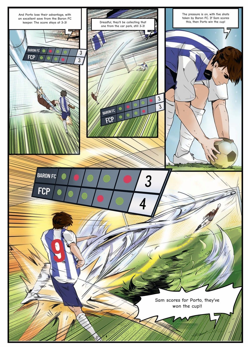 Playing in the cup final — a page from the personalised Porto book
