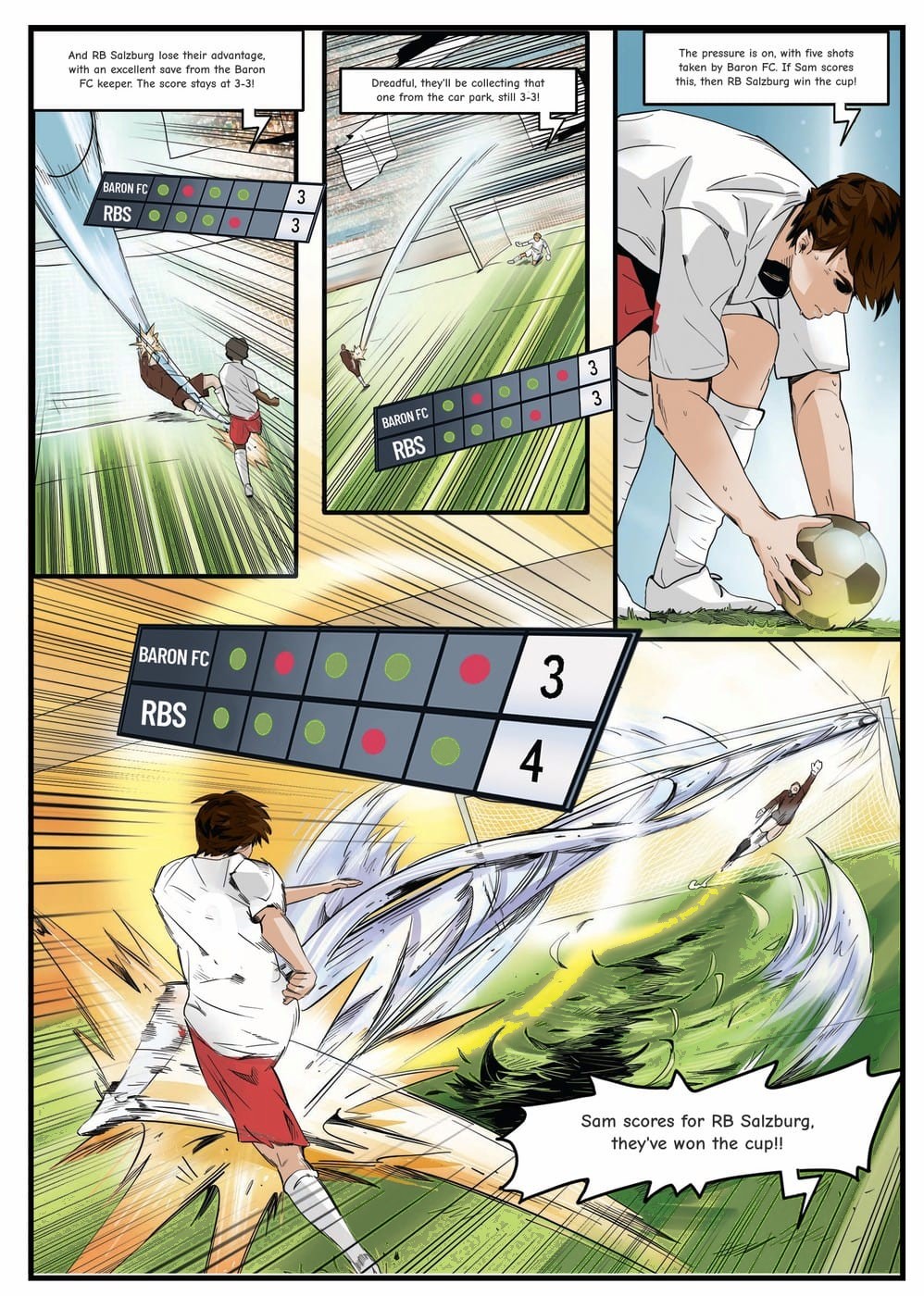 Playing in the cup final — a page from the personalised RB Salzburg book