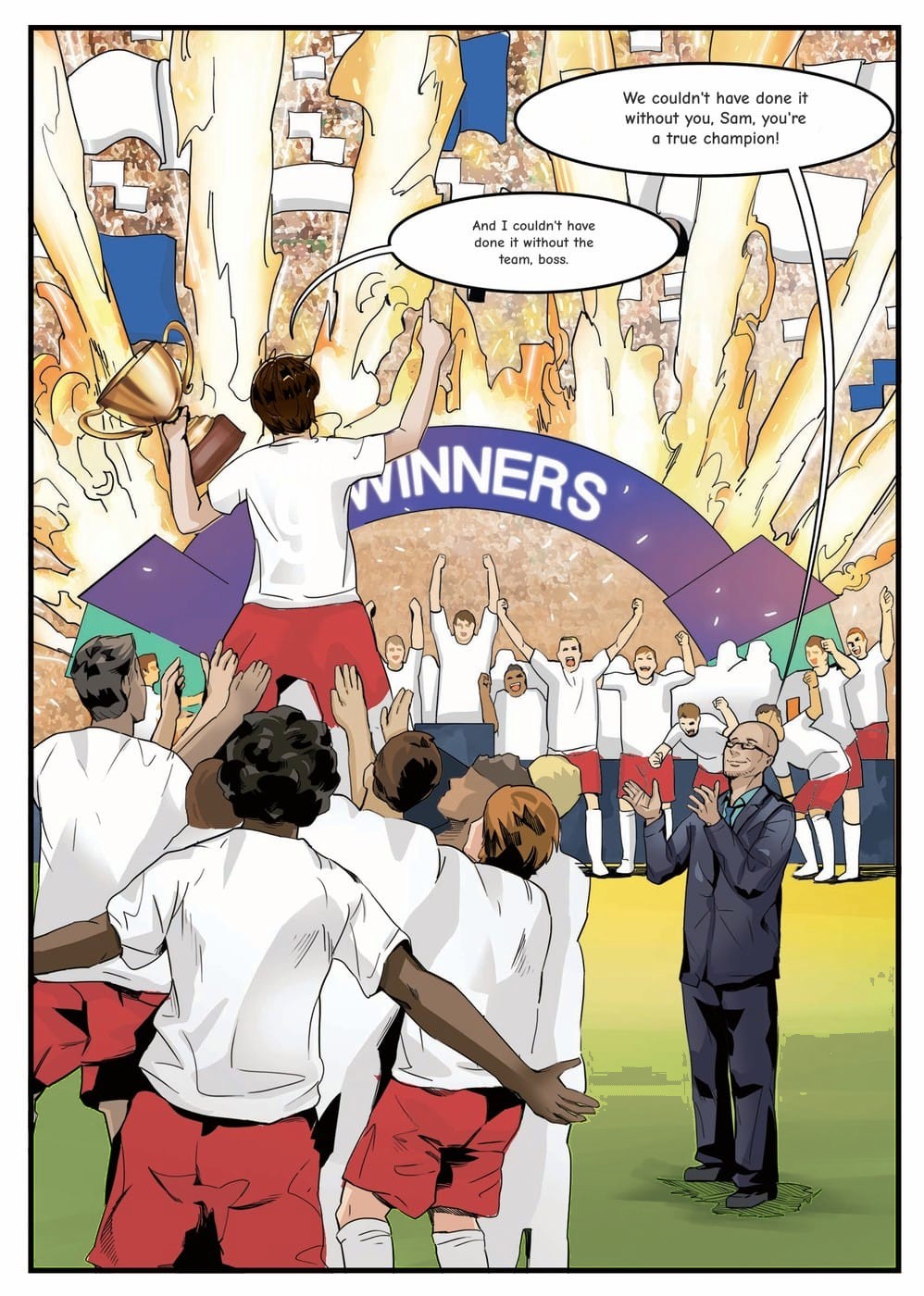 The winning moment — a page from the personalised RB Salzburg book