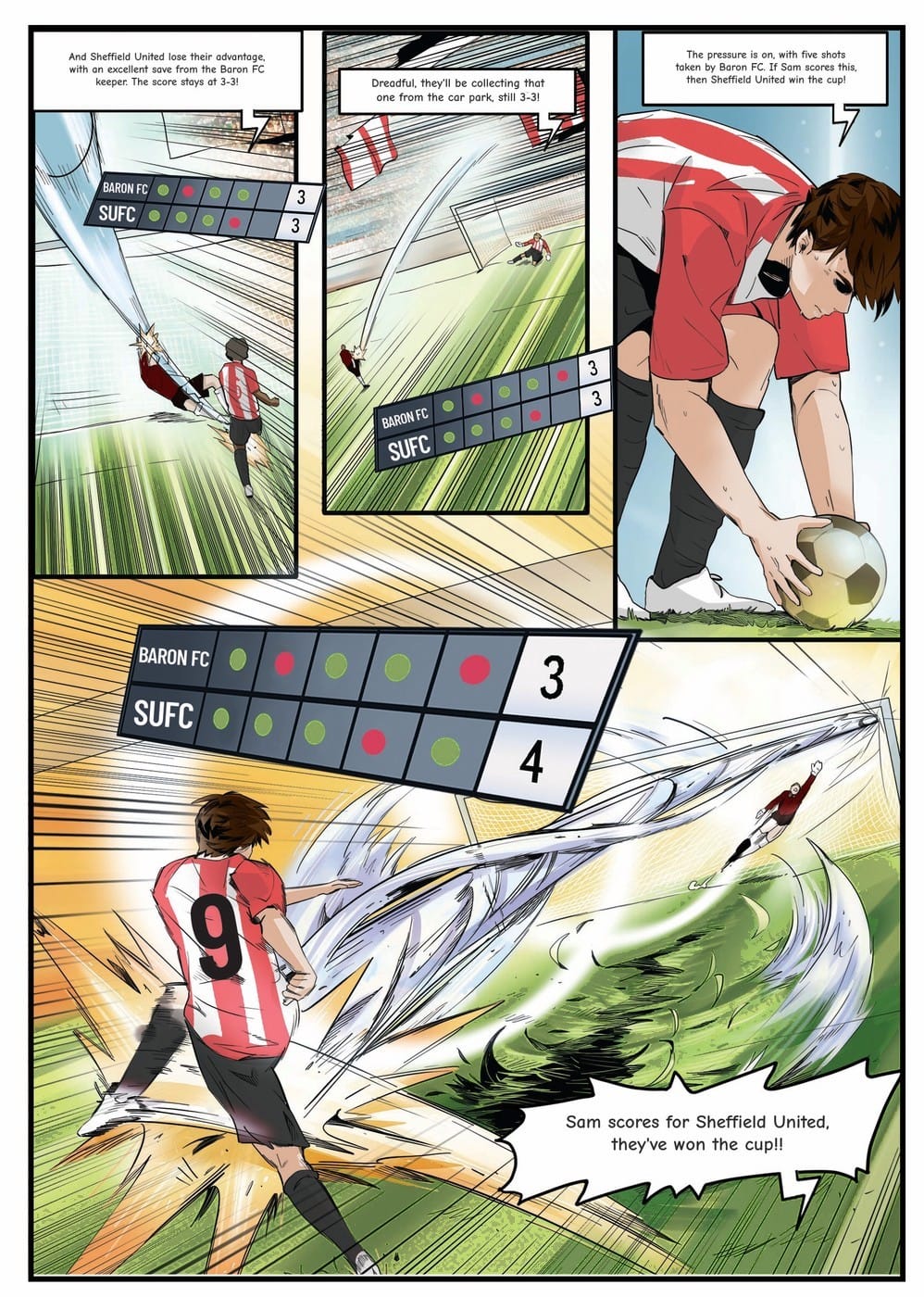 Playing in the cup final — a page from the personalised Sheffield United book