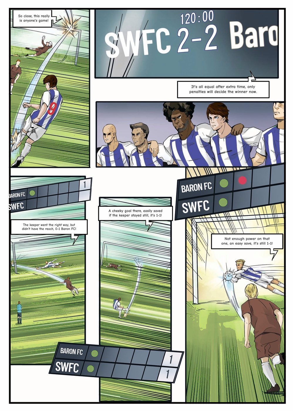 A page from inside the personalised Sheffield Wednesday book