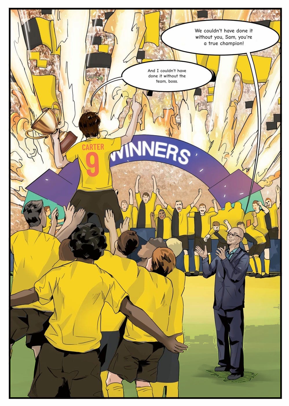 The winning moment — a page from the personalised Villarreal book