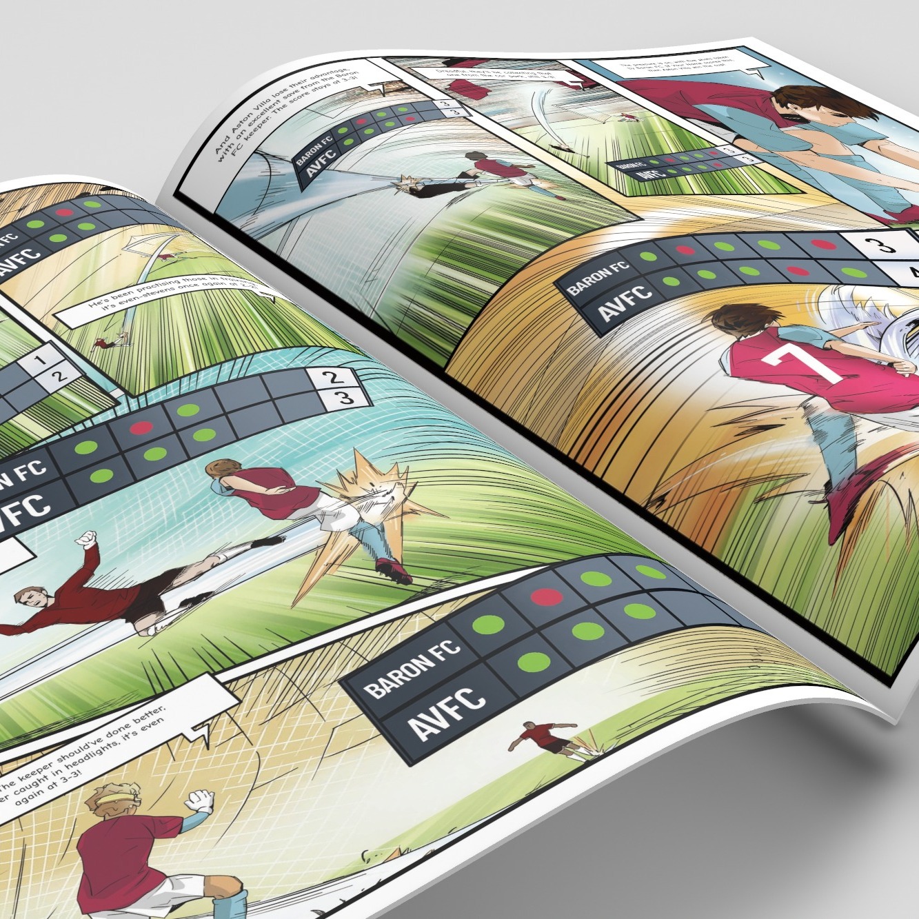 A page from inside the personalised Aston Villa book
