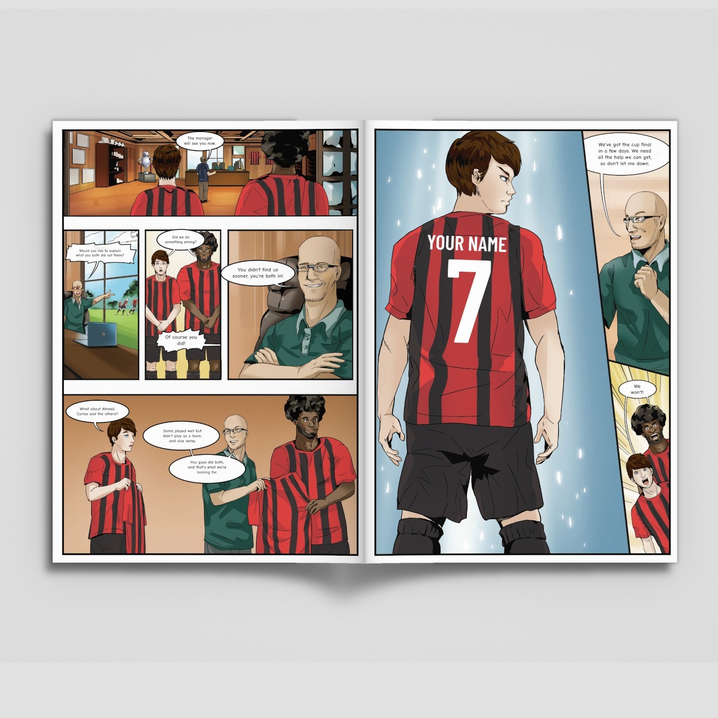 A page from inside the personalised Bournemouth book