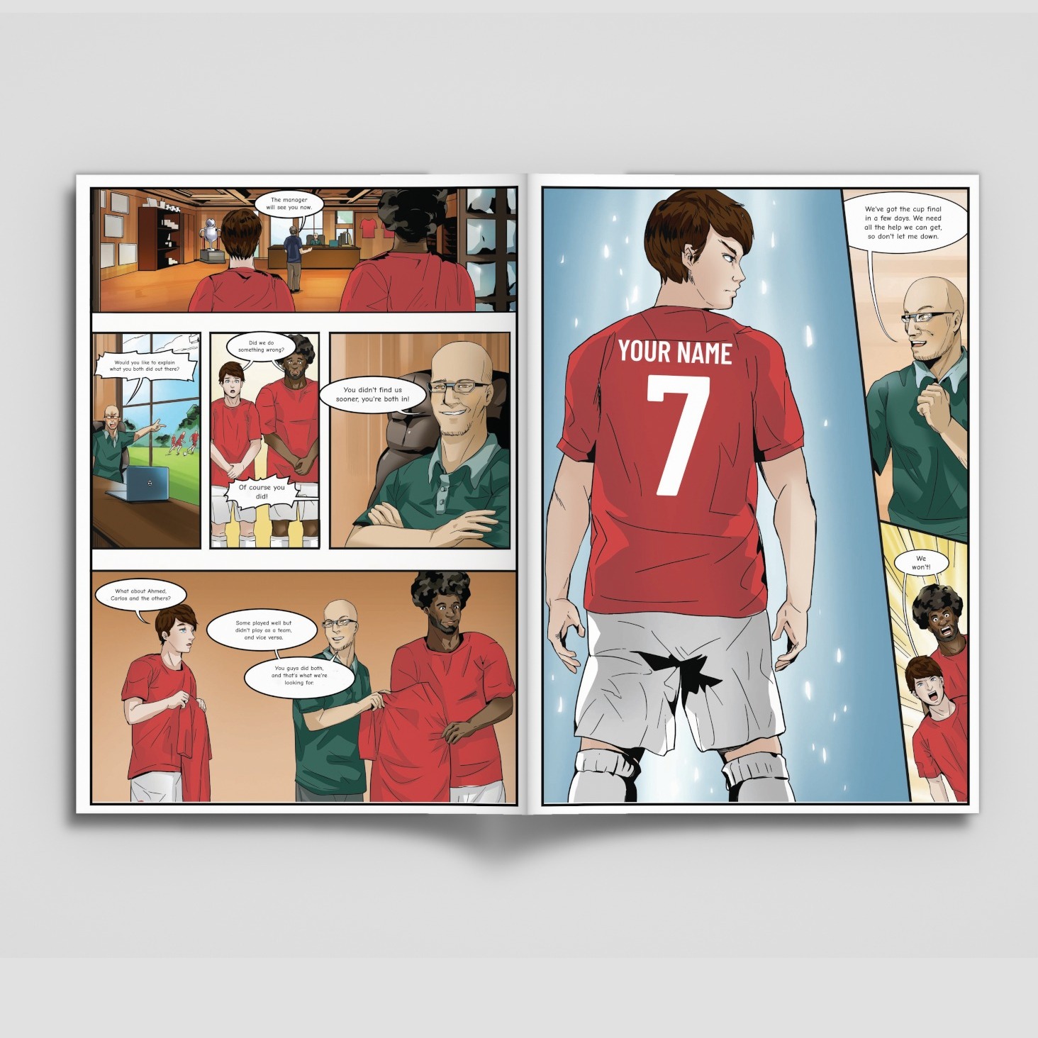 A page from inside the personalised Bristol City book