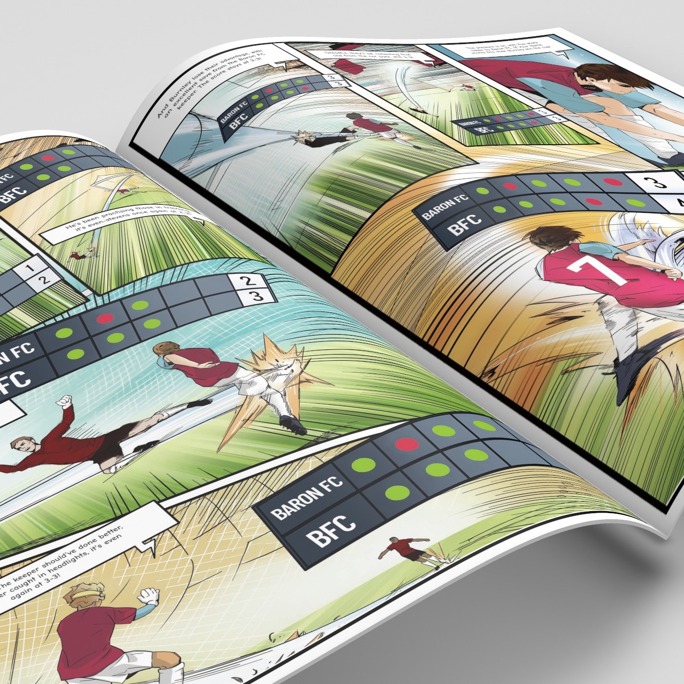 A page from inside the personalised Burnley book