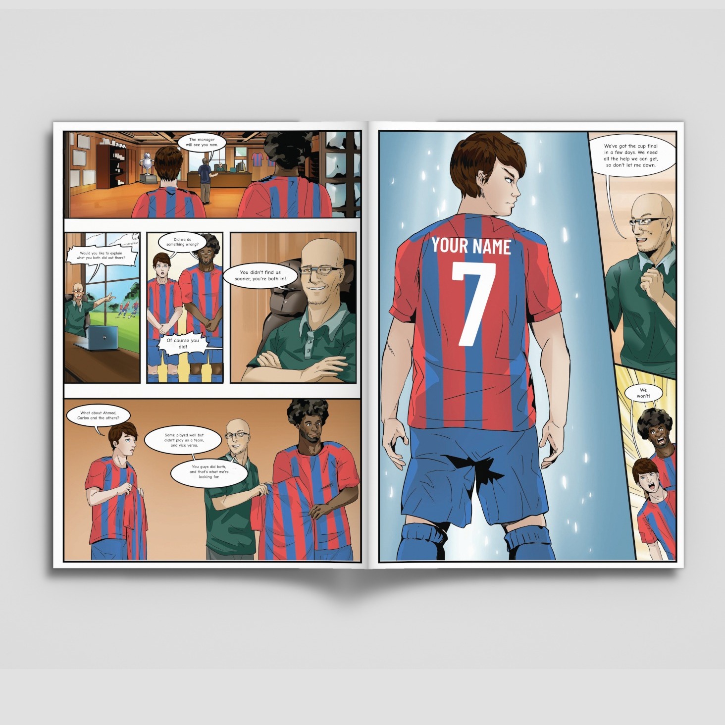 A page from inside the personalised Crystal Palace book