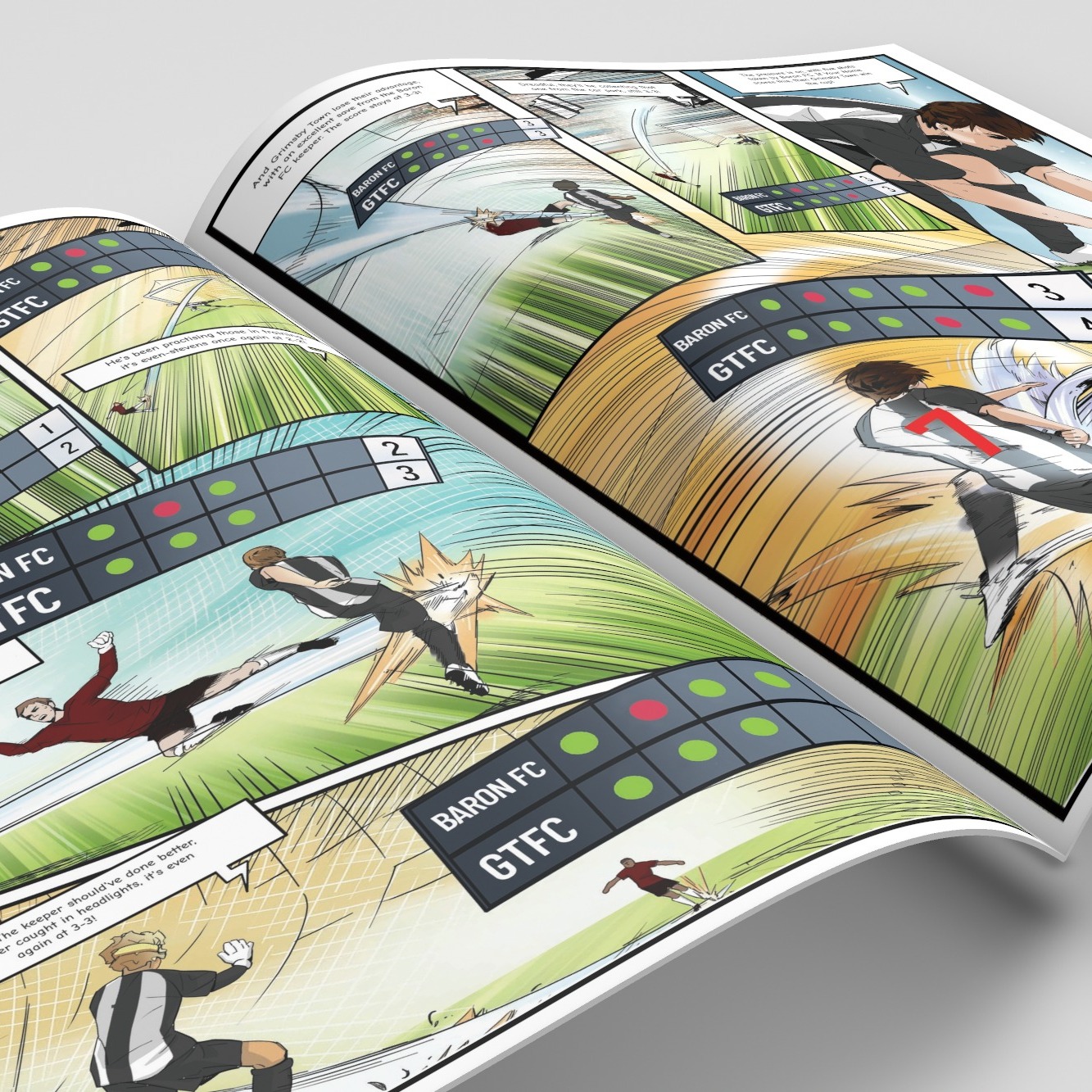 A page from inside the personalised Grimsby Town book