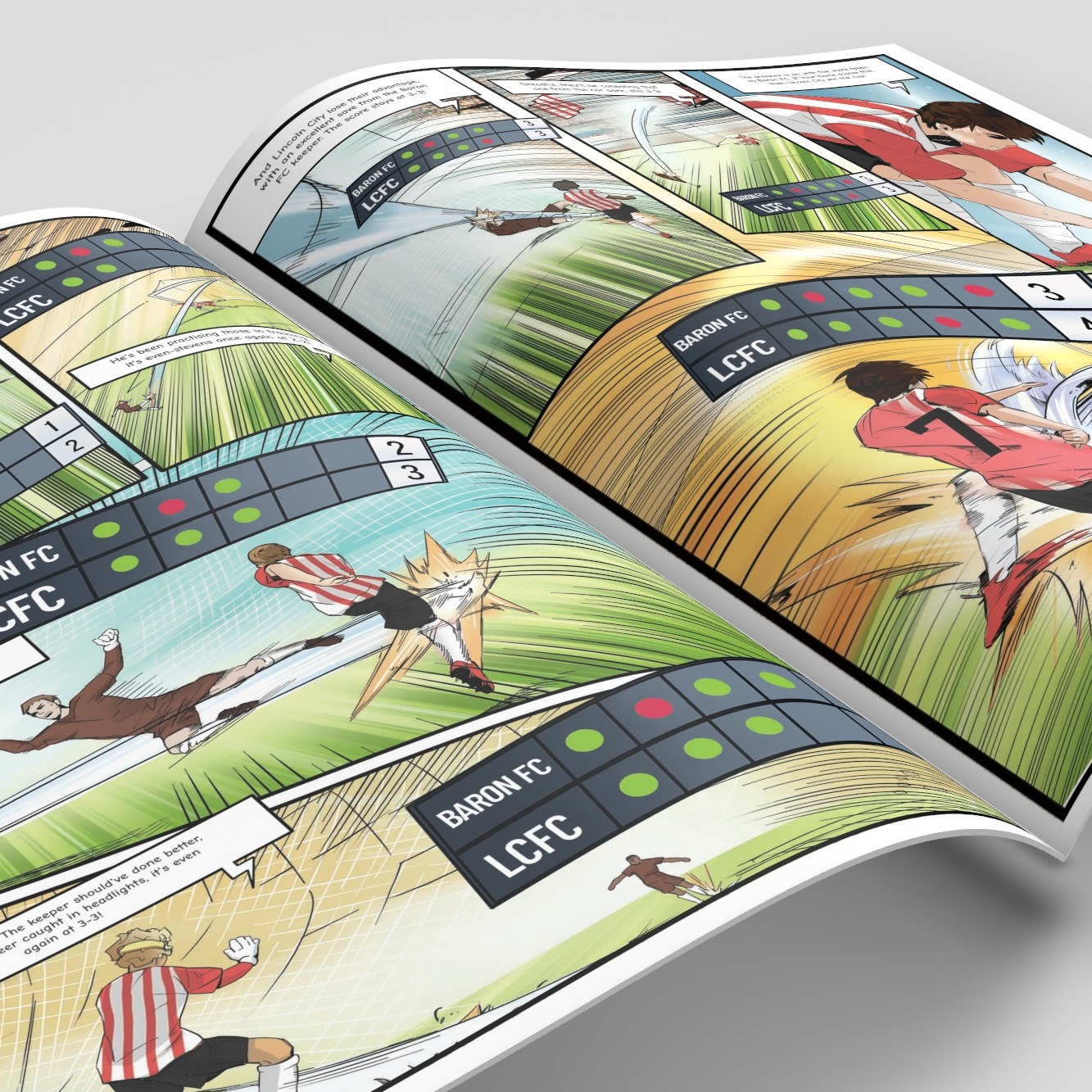 A page from inside the personalised Lincoln City book