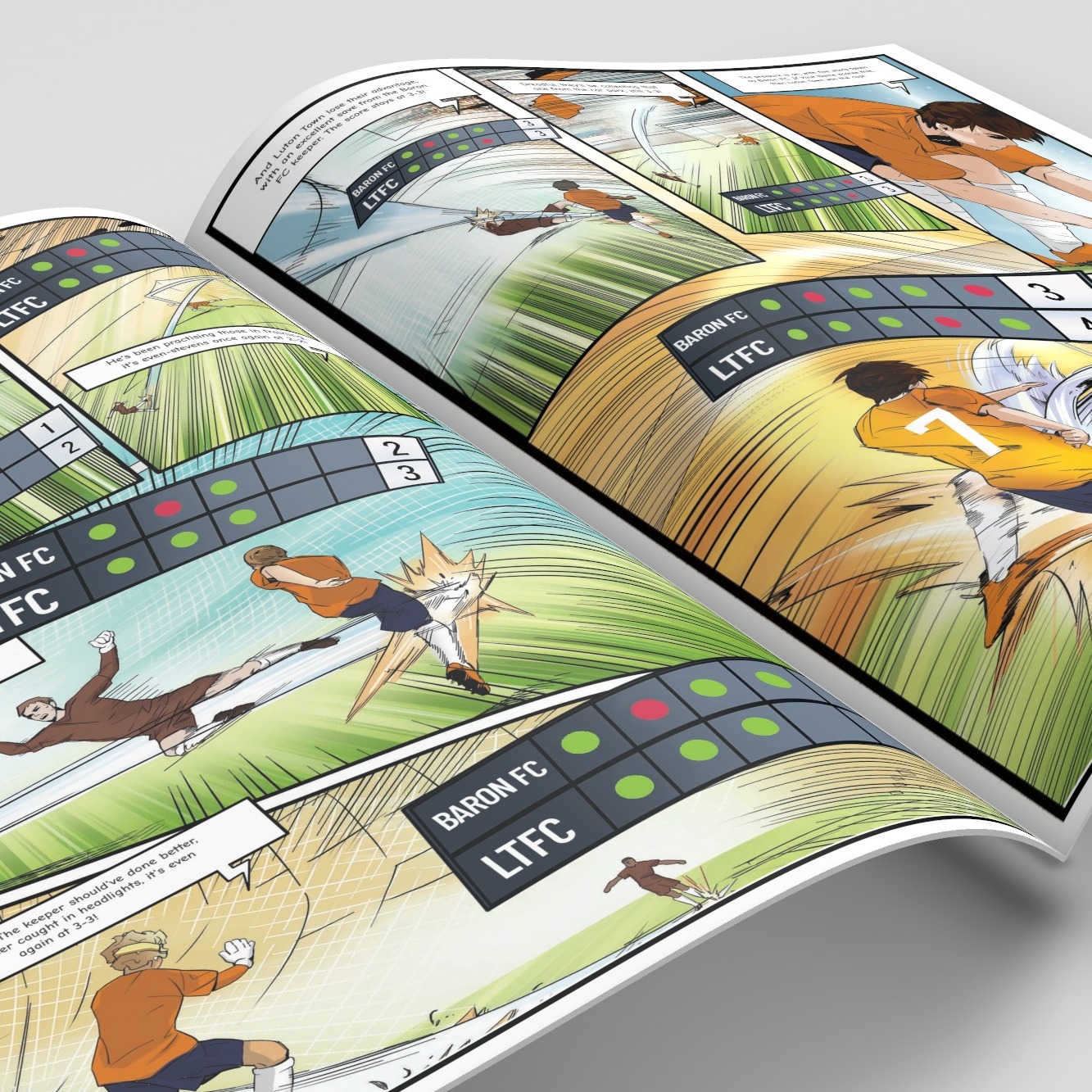 A page from inside the personalised Luton Town book