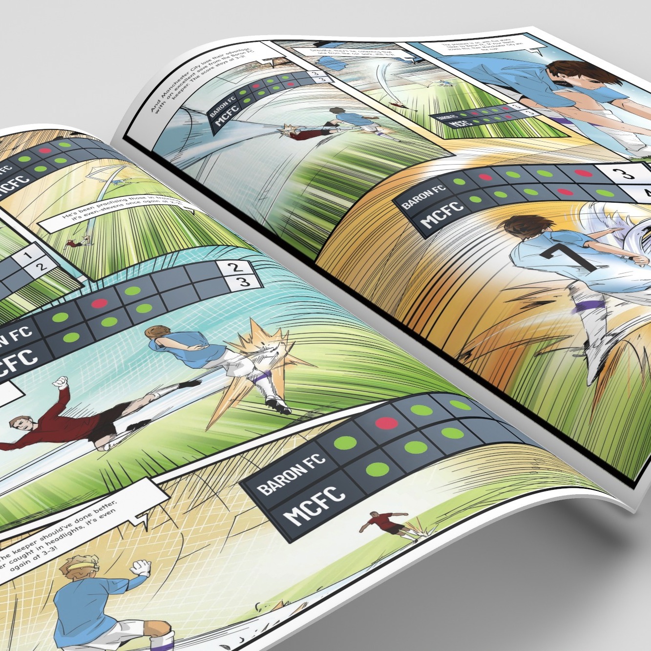 A page from inside the personalised Manchester City book