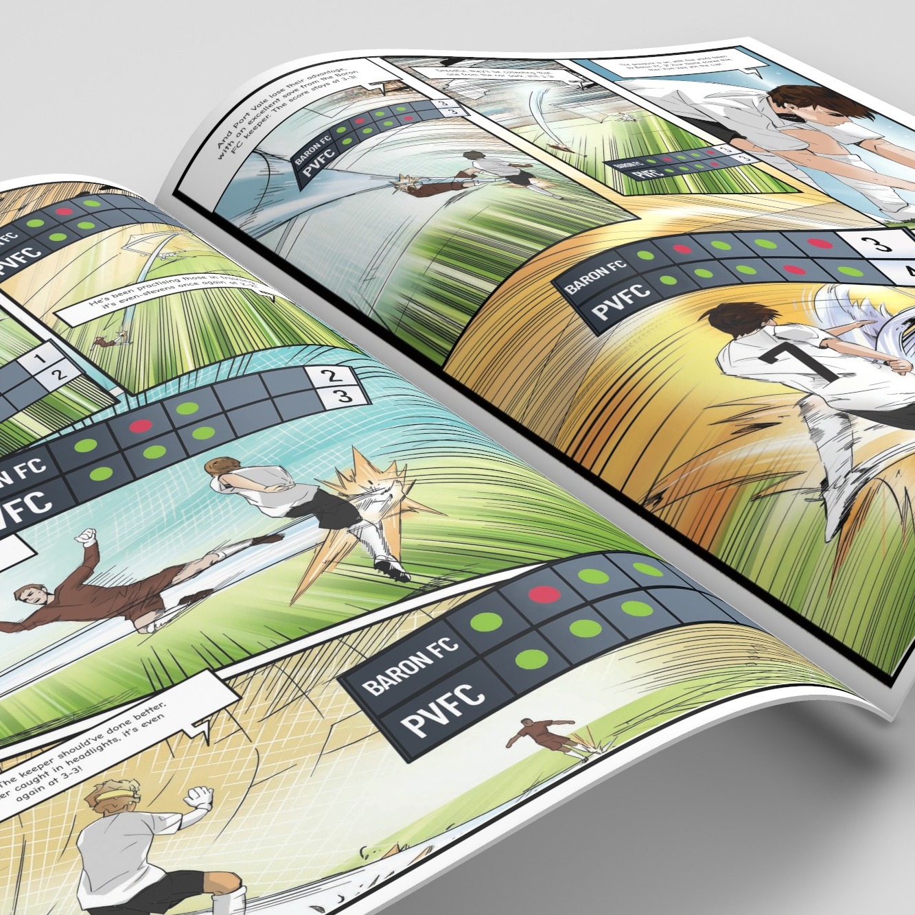 A page from inside the personalised Port Vale book