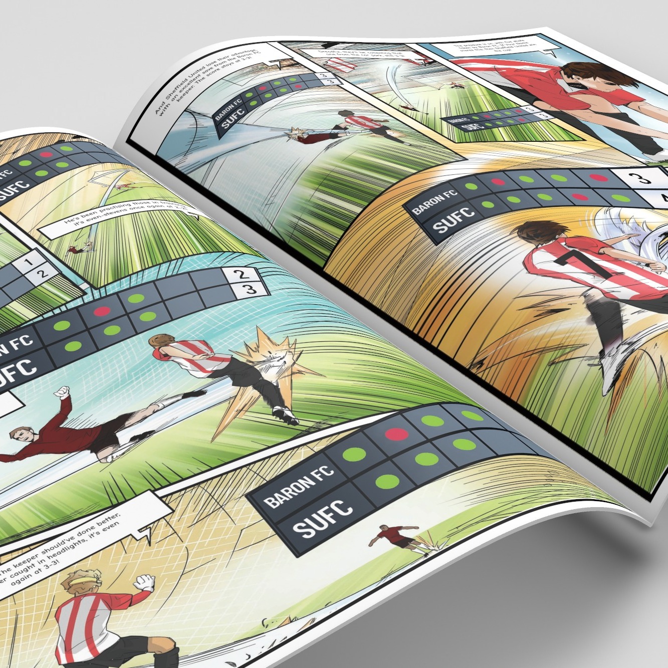 A page from inside the personalised Sheffield United book