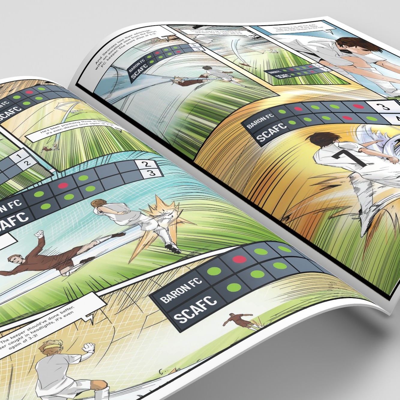 A page from inside the personalised Swansea City book