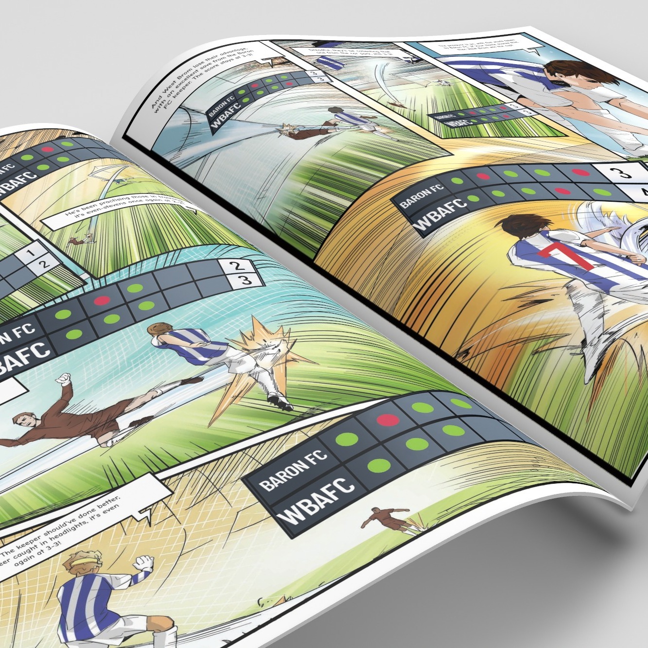 A page from inside the personalised West Bromwich Albion book