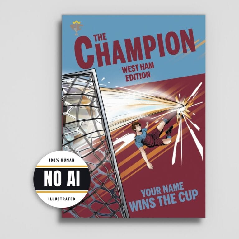 West Ham personalised book cover